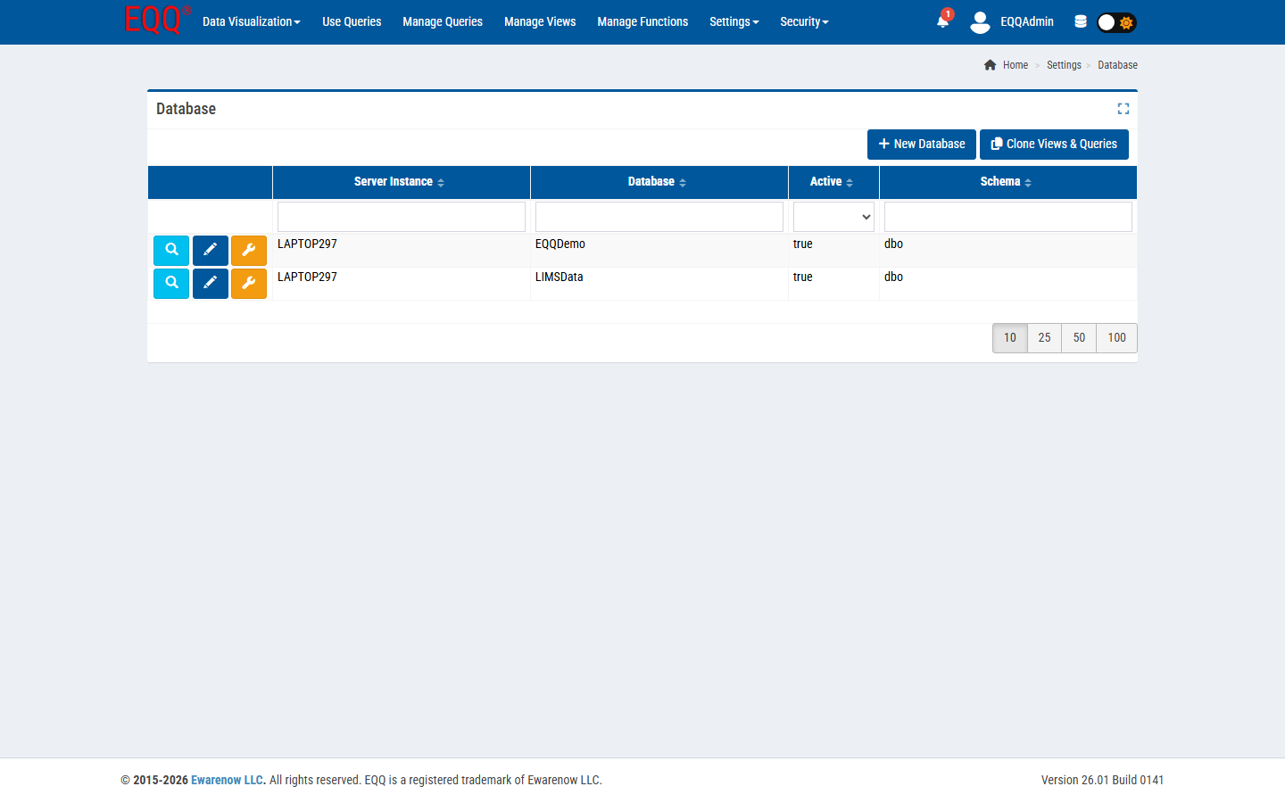 Database connections