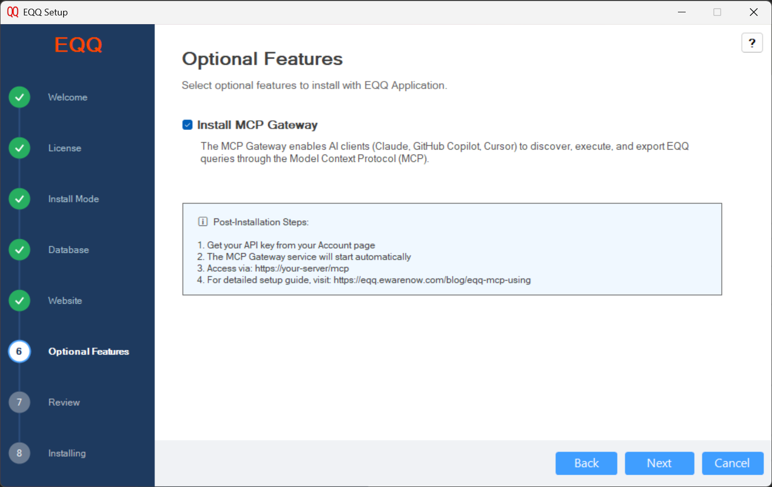 Step 6 — Optional Features