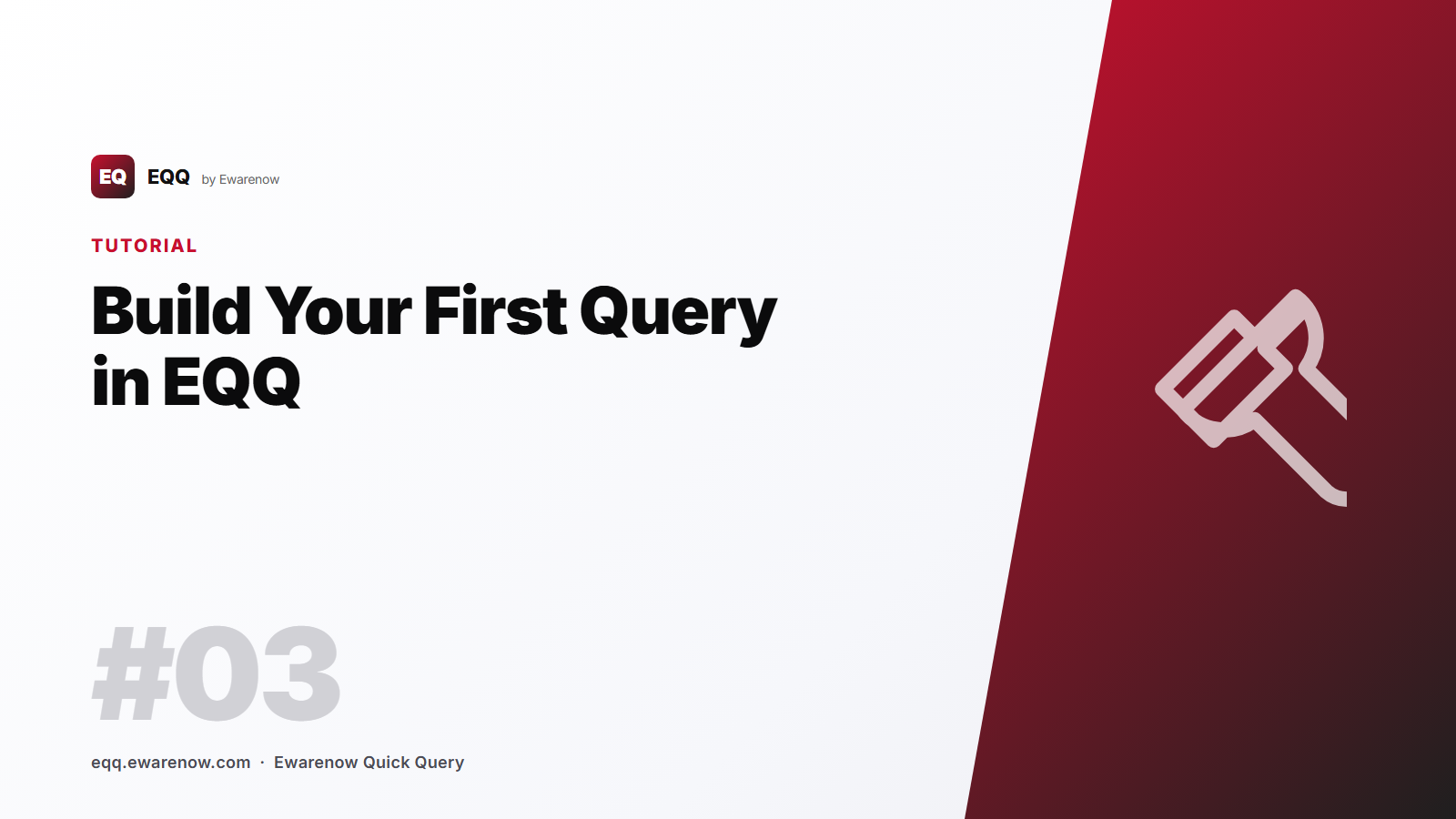 Build Your First Query in EQQ
