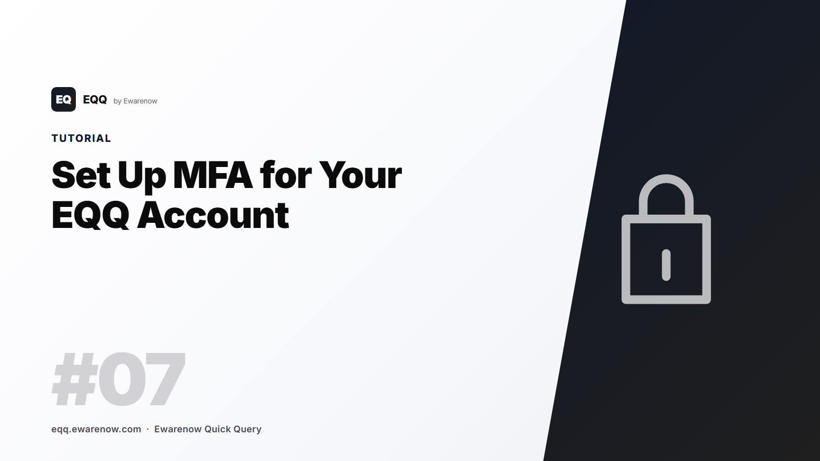 Set Up MFA for Your EQQ Account