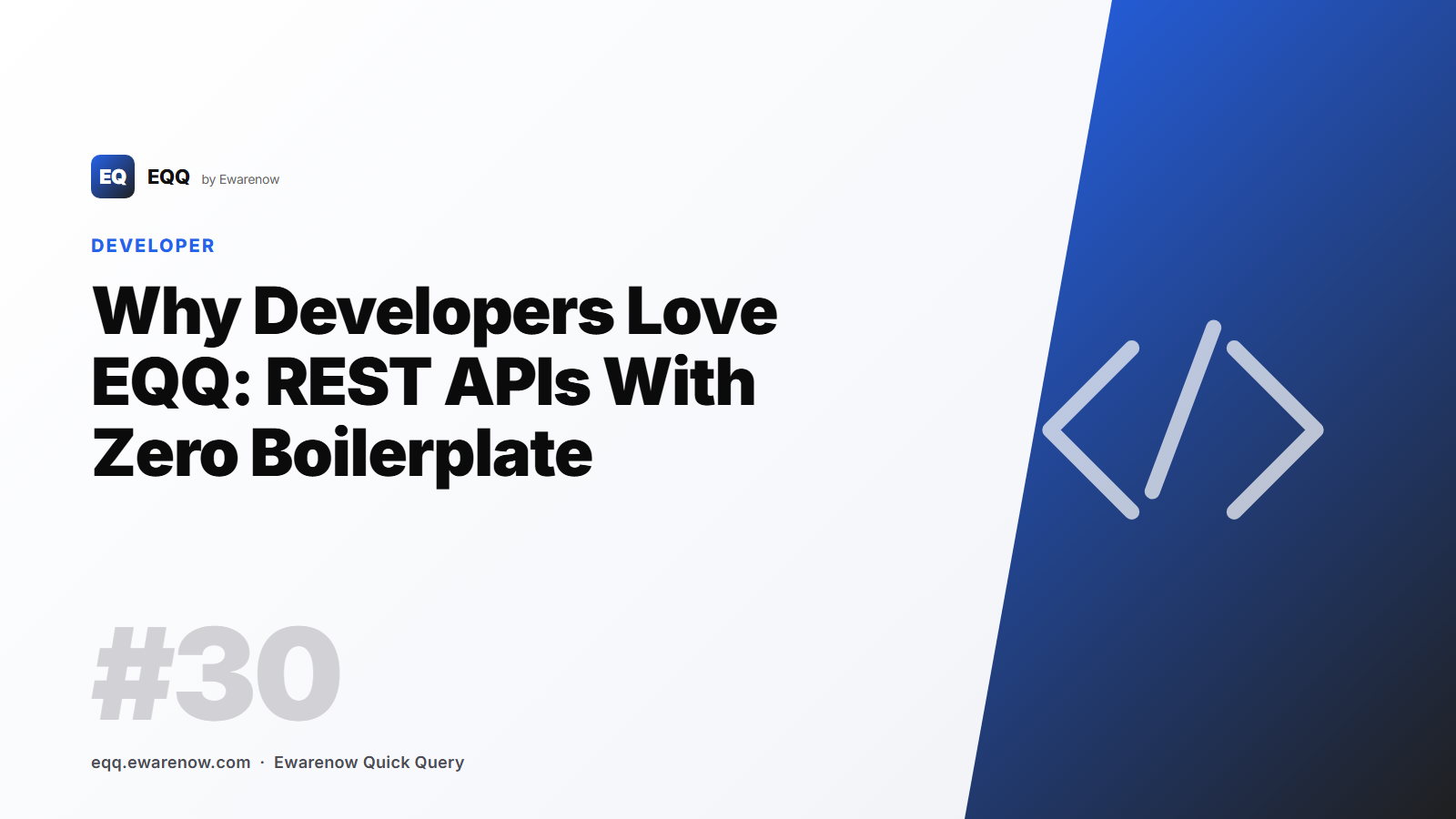Why Developers Love EQQ: REST APIs With Zero Boilerplate